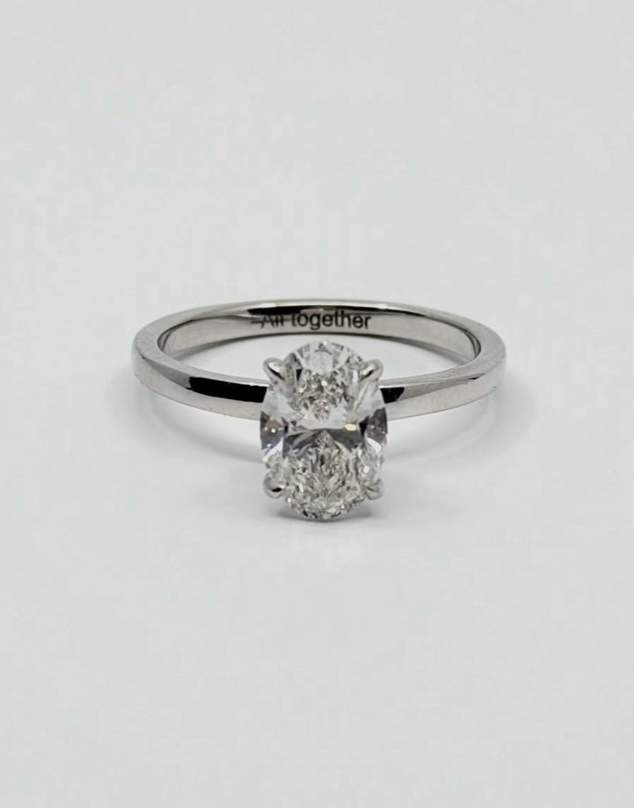2ct natural diamond engagement ring