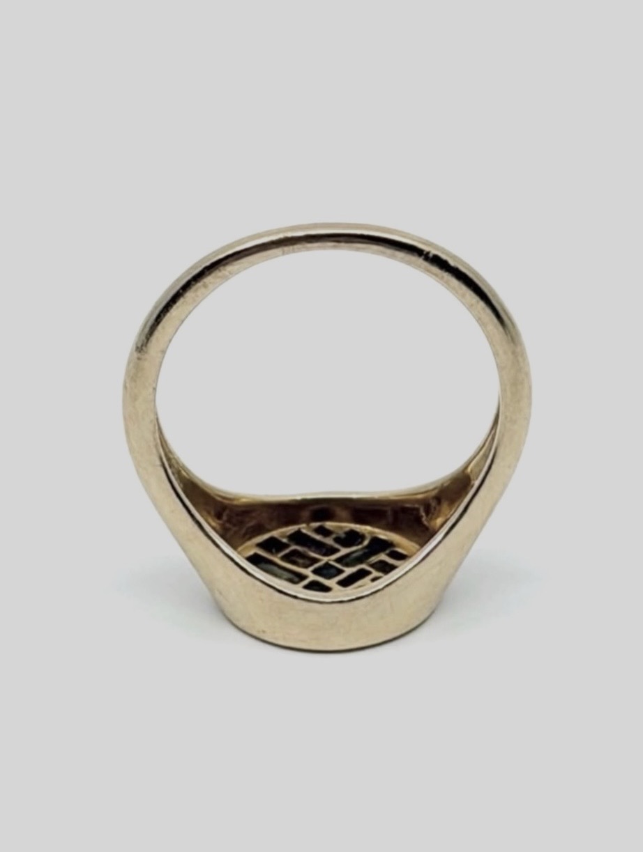 Natural sapphire signet ring 3