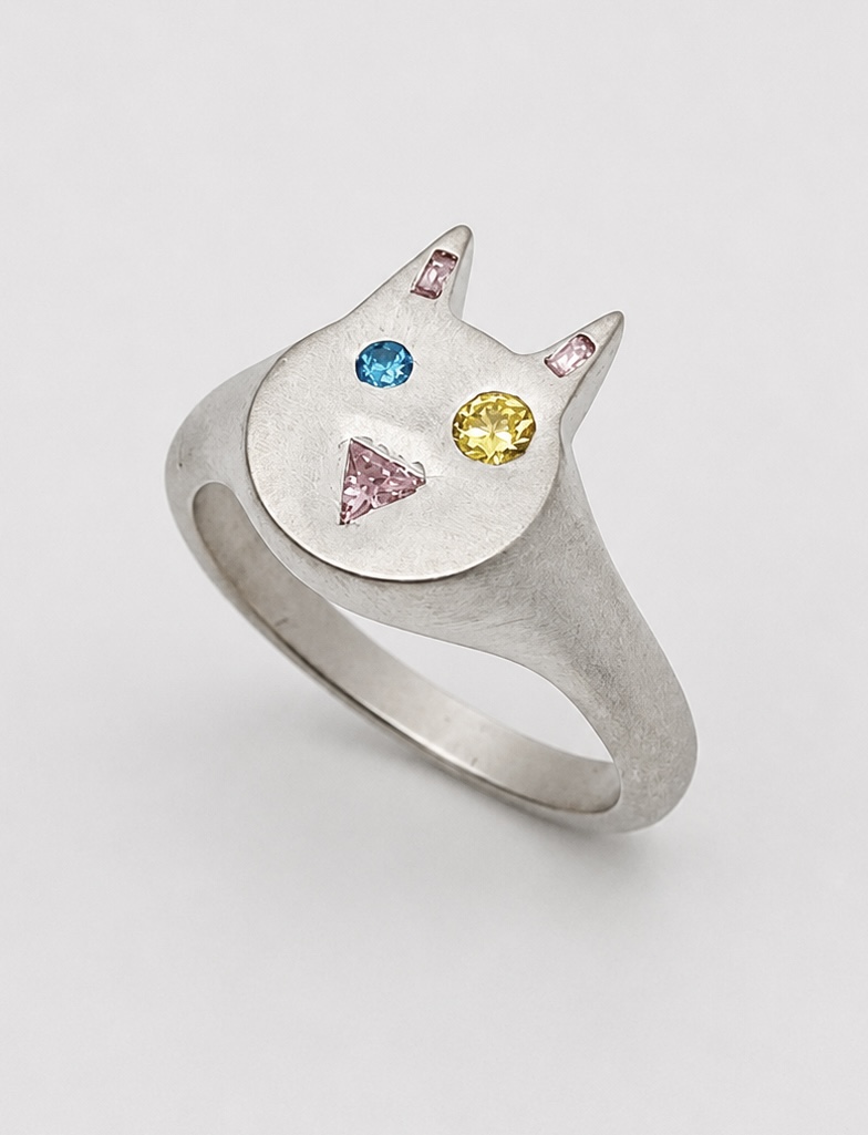 Silver Cat Ring 2