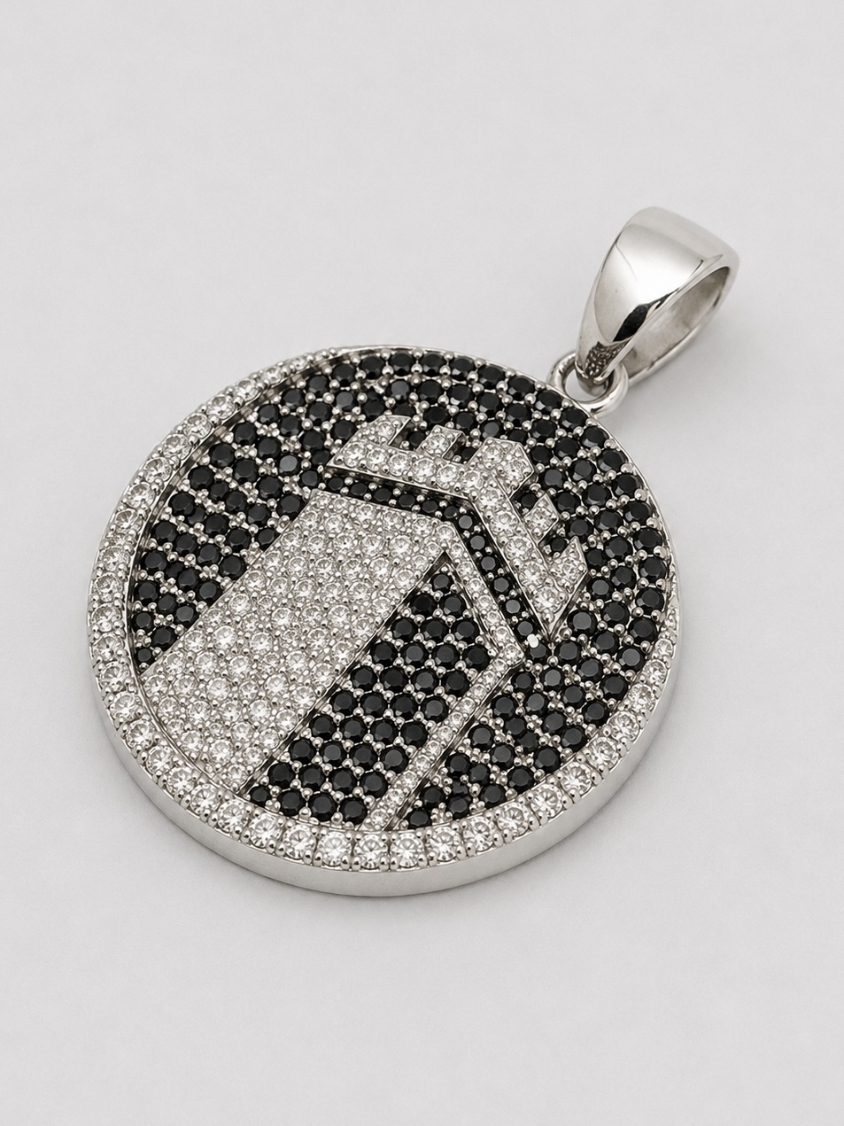 Mixed diamond castle pendant